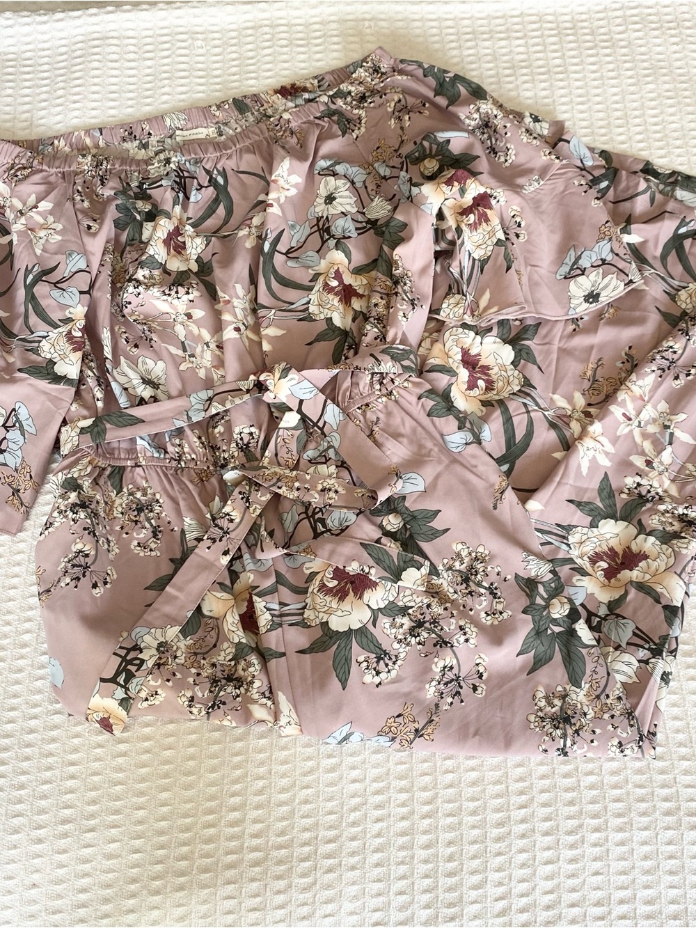 Mauve floral print off shoulder jumpsuit 2XL